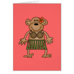 Hula Dancing Monkey Tshirts and Gifts Card