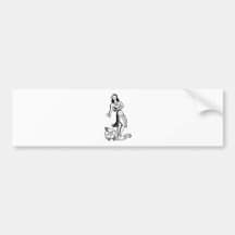 Hula Girl Aloha Bumper Sticker