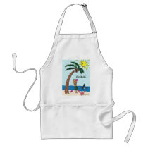 Hula Girl & Friends by lil kolohe Jessica Apron