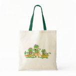 hula girl frogs tote bags