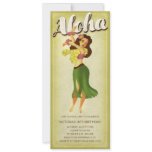 Hula Girl Luau Party Invitations