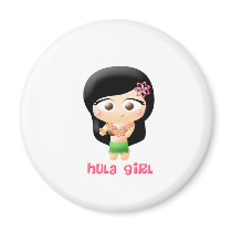 Hula Girl Fridge Magnet