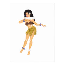 Hula Girl Post Card