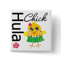 Hula Hawaii Chick Button