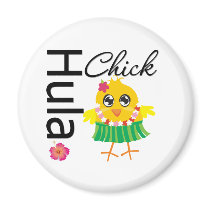 Hula Hawaii Chick Refrigerator Magnet