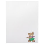 hula hawaiian vacation cute teddy bear design letterhead design