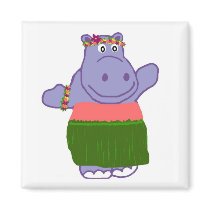 Hula Hippo magnet