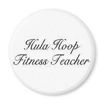 Hula Hoop Fitness Teacher Fridge Magnets