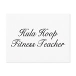 Hula Hoop Fitness Teacher Postcards