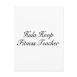 Hula Hoop Fitness Teacher Post Cards