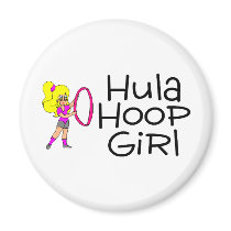 Hula Hoop Girl 2 Refrigerator Magnet