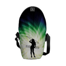 Hula Hoop Girl; Cool Messenger Bag