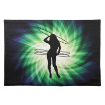 Hula Hoop Girl; Cool Placemat