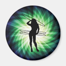 Hula Hoop Girl; Cool Refrigerator Magnets