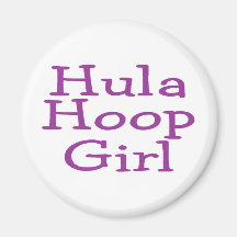 Hula Hoop Girl Fridge Magnet