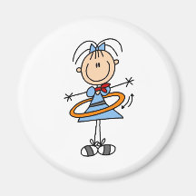 Hula Hoop Girl Magnet
