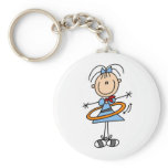 Hula Hoop Stick Figure T-shirts and Gifts Keychains