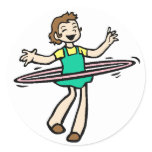 Hula Hoop Round Stickers