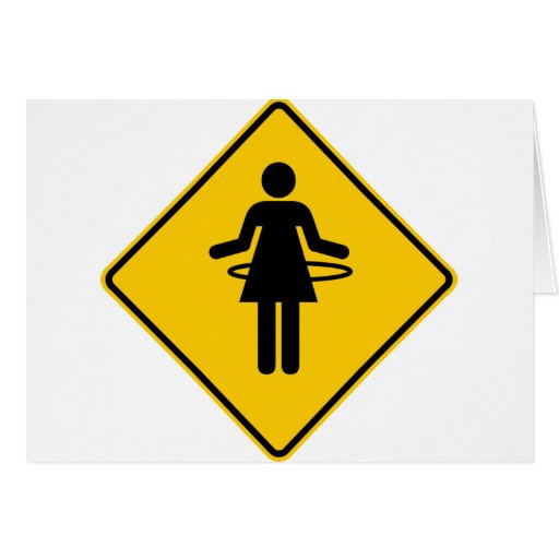 Hula Hoop Zone Highway Sign Greeting Card
