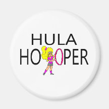 Hula Hooper Girl Fridge Magnets