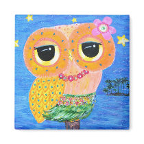 Hula Hoot Refrigerator Magnets