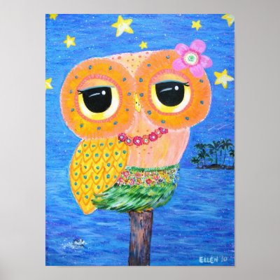 Hula Hoot Print by udonchow