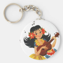 Hula Hula Girl Keychain