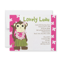 Hula nkey personalized invitation