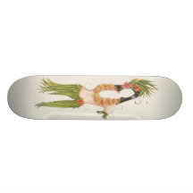 Hula Paper Doll Skateboard Decks