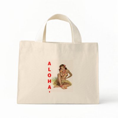 Hula Pin-up Girl Tote Tote Bag by GreenEyedLioness