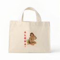 Hula Pin-up Girl Tote bags