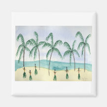 Hulas on the Beach Magnet