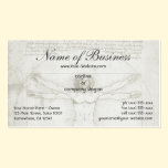 Human Anatomy, Vitruvian Man by Leonardo da Vinci business cards