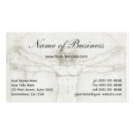 Human Anatomy, Vitruvian Man by Leonardo da Vinci Business Card Templates
