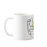 Human Ear Diagram with Cochlear Frequency Mapping Coffee Mug