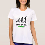 “Human Evolution_2” Lad. Perf. Micro-Fibre T-Shirt