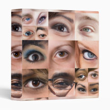 Human Eyes Montage 3 Ring Binder