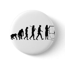 Human Resources Training Lecturer Gear Pinback Button