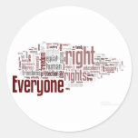 Human Rights Round Sticker