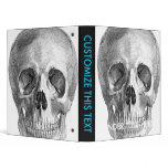 Human skull anatomy sketch drawing 3 ring binder