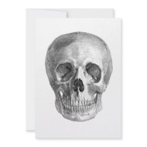 Human skull anatomy sketch drawing custom invitations