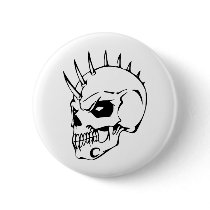 Human Skull Button