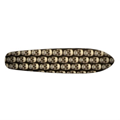 Human Skull Old School Skateboard by Hometownclassic