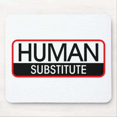 Human Substitute Mouse Pad by ToucanIsland