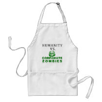 Humanity vs. Corporate Zombies Aprons
