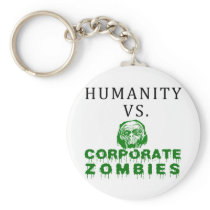 Humanity vs. Corporate Zombies Key Chains