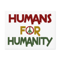 Humans For Humanity Custom Post Cards