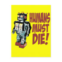 Humans Must Die Postcards