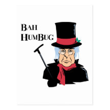 Humbug Scrooge Postcard