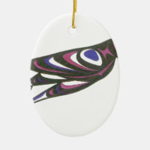HUMMING BIRD PRPL AND BLUE CHRISTMAS ORNAMENTS
